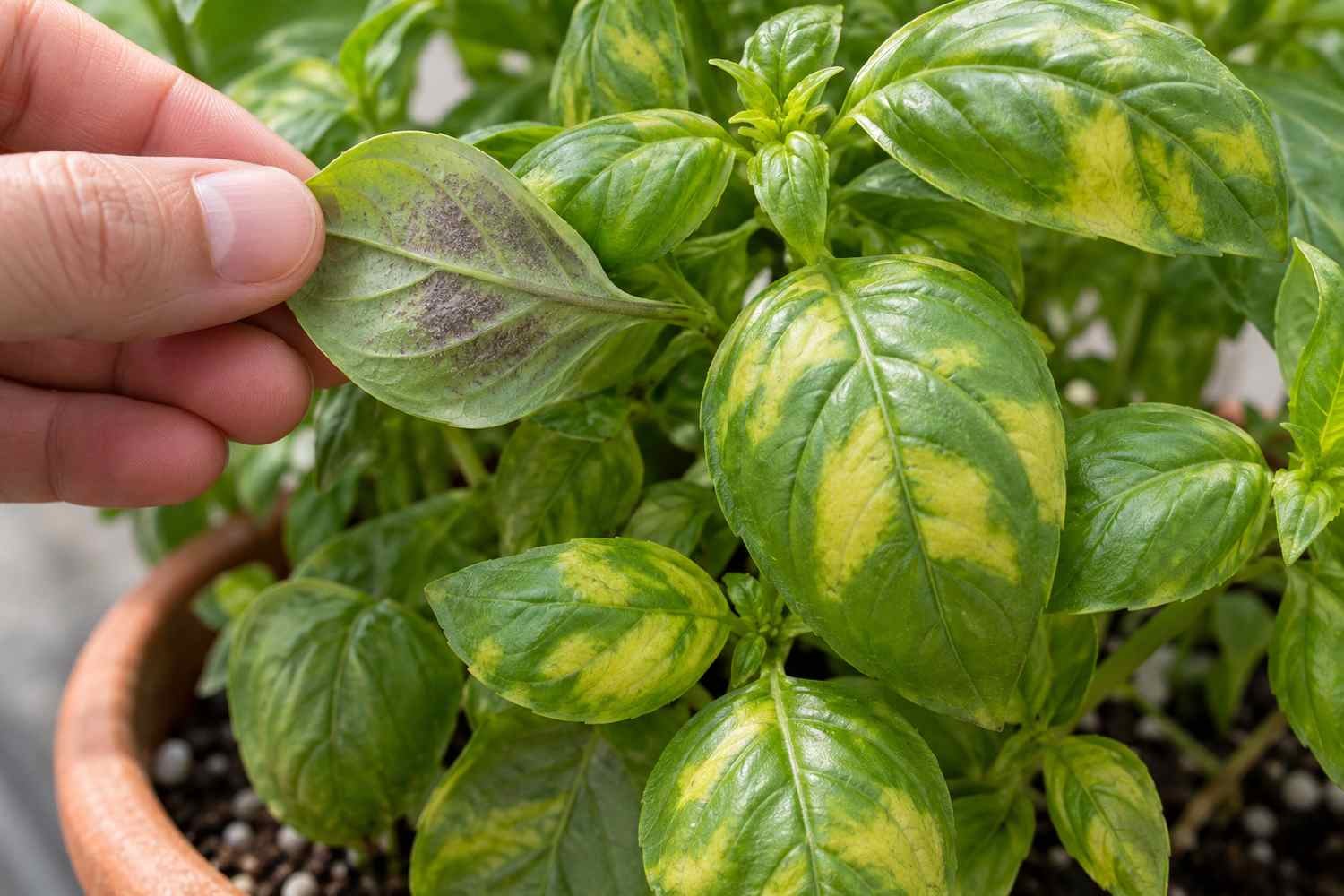 Basilico con foglie gialle: come fermare la peronospora