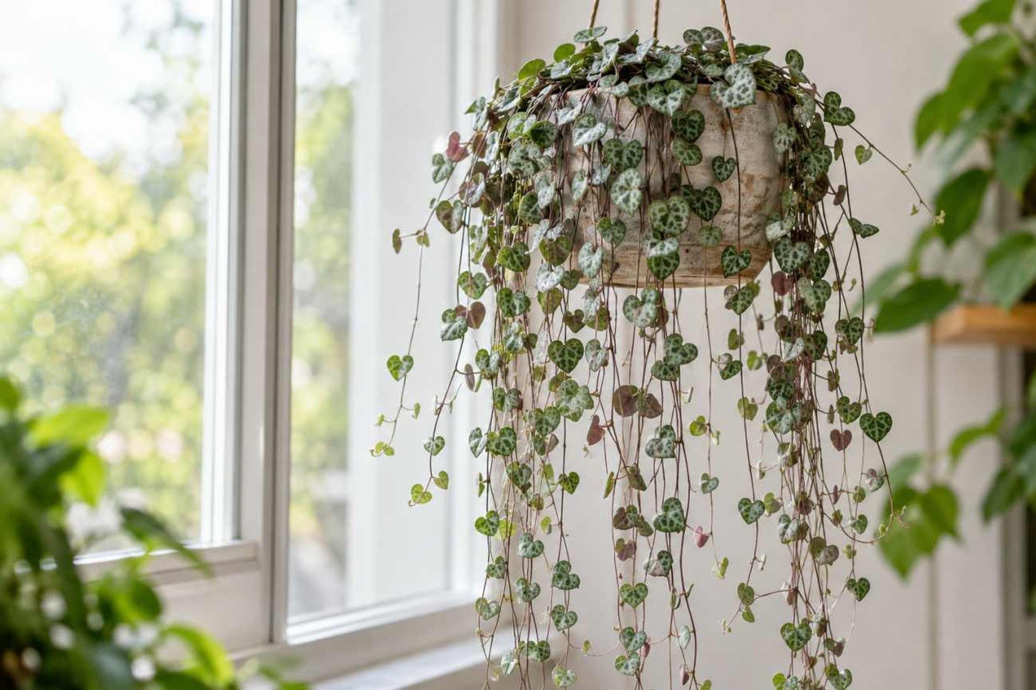 Ceropegia woodii: come coltivare la pianta dai lunghi rami a forma di collana