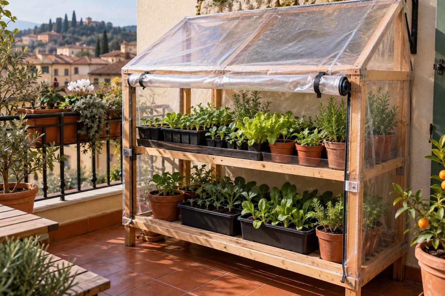Come costruire una mini serra sul balcone: il metodo per proteggere le piantine dal freddo