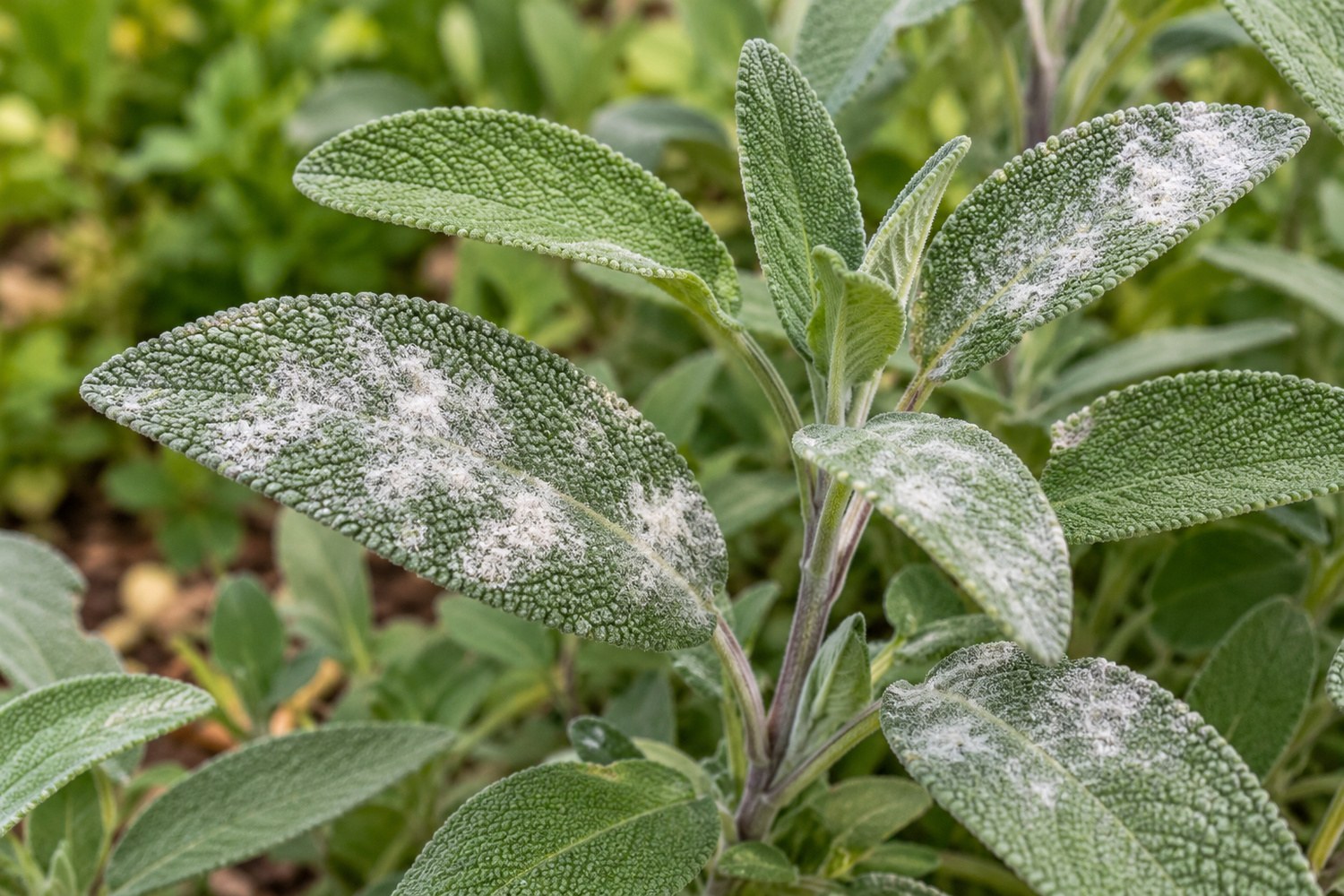 La salvia ha le foglie macchiate di bianco: come riconoscere il problema prima che peggiori