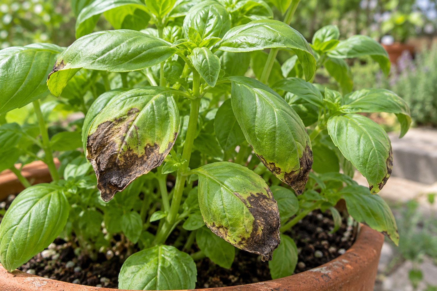Perché il basilico diventa nero anche quando non fa ancora freddo