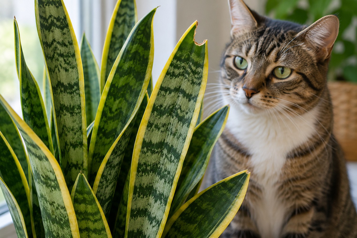 Sansevieria e animali domestici: cosa succede se un gatto mangia le foglie